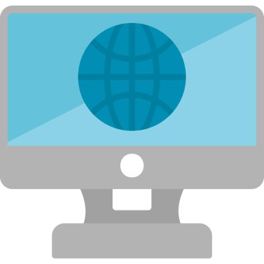 İnternet web simgesi basit illüstrasyon