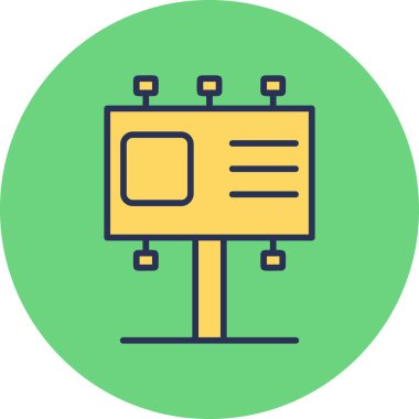 Reklam panosu. Web simgesi basit illüstrasyon