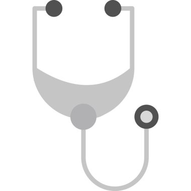 Steteskop. Web basit illüstrasyonu