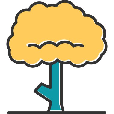 Ağaç modern simgesi, vektör illüstrasyonu