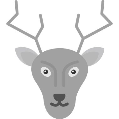 Geyik. Web simgesi basit illüstrasyon