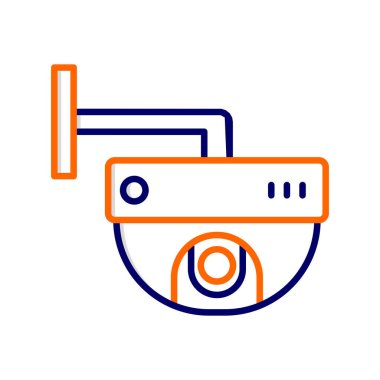 Kapalı devre kamera simgesi. Web için görüntü izleme vektör simgelerinin özet çizimi