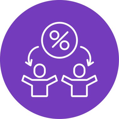 Komisyon modern simge vektör illüstrasyonu