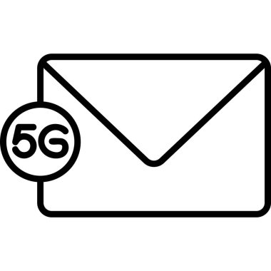 5g E- posta web simgesi, kişisel ve ticari kullanım için illüstrasyon 