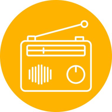 radyo, web basit simge illüstrasyonu