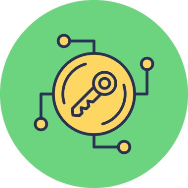 Anahtar. Web simgesi basit illüstrasyon