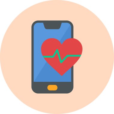 kalp atış hızı ikonu vektör çizimi