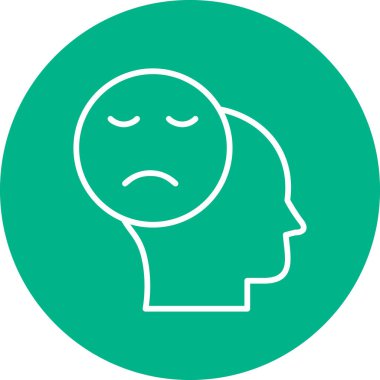 Üzüntü modern simge, vektör illüstrasyonu