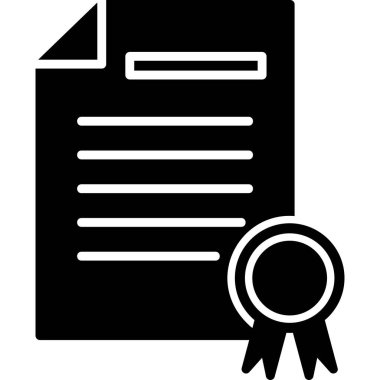 Sertifika. Web simgesi basit tasarım 