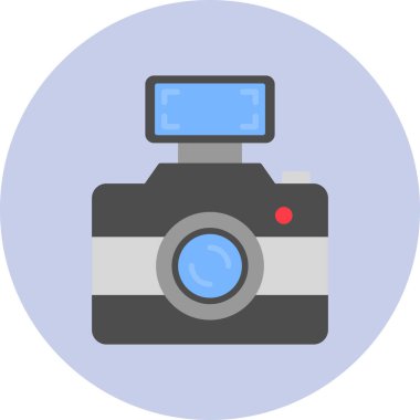 fotoğraf makinesi ikon vektör illüstrasyonu