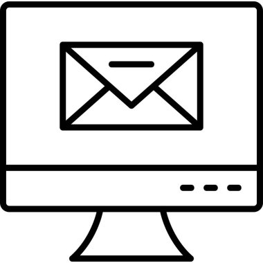 E-posta. Web simgesi basit illüstrasyon 