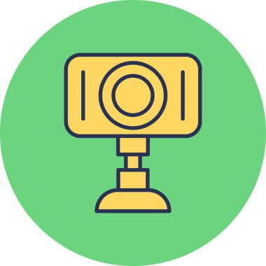 Web kamerası, basit Webcam simgesi tasarımı