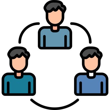 Abstract vector illustration of team work