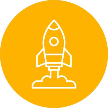 Roket simgesini başlat. Basit resimleme