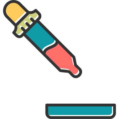 Pipette. Web simgesi basit illüstrasyon