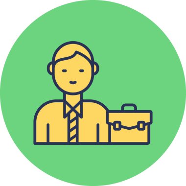 iş adamı simgesi vektör illüstrasyonu