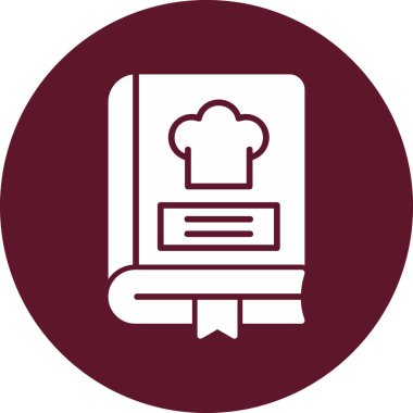 Tarif kitabı simgesi, modern tasarım illüstrasyonu