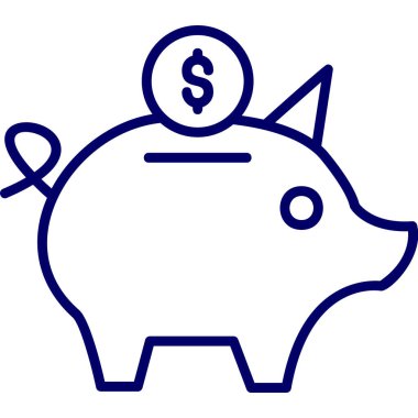piggy bank. simple web design