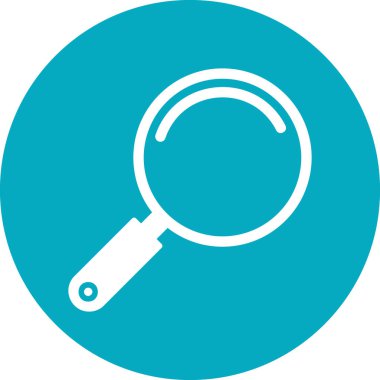 Büyüteç. Web simgesi vektör illüstrasyonu