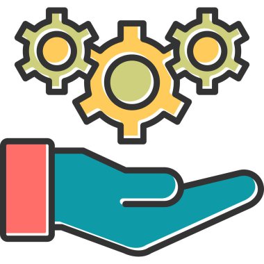 Gear modern simge, vektör illüstrasyonu