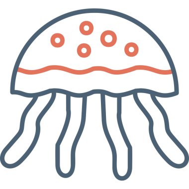 Denizanası ikonu. özet çizimi 