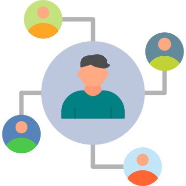 Modern ağ simgesi, vektör illüstrasyonu