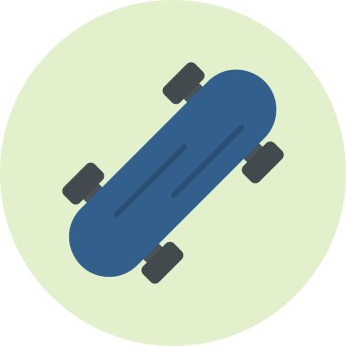 Kaykay simgesi vektör illüstrasyonu