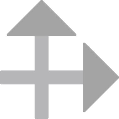 simple and minimalistic vector icon of the intersecting arrows