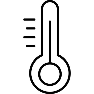 termometre simgesi vektör illüstrasyonu 
