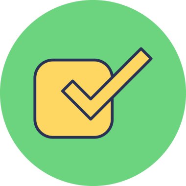 İşaretli simge, modern tasarım illüstrasyonu