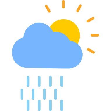 Hava durumu modern simgesi, vektör illüstrasyonu