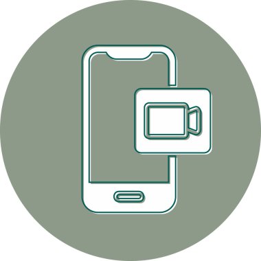 Video çağrısı modern simge, vektör illüstrasyonu