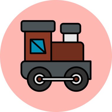 Baby train modern vector icon illustration