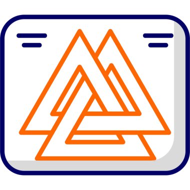 Valknut Web simgesi vektör illüstrasyonu