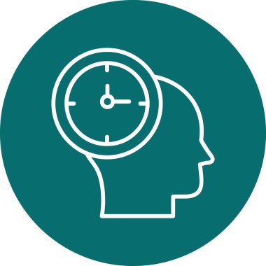 Saat zamanı insan kafası, akıllı telefon aygıtının dijital çizimi 