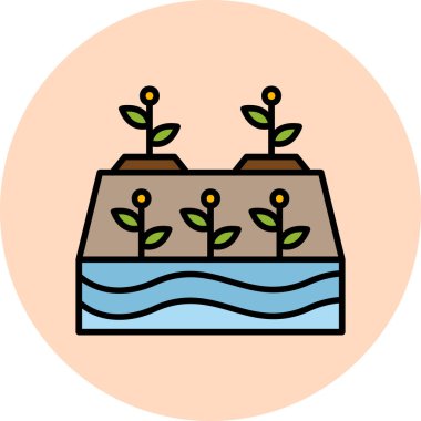 Toprak tarlasında yetişen bitkilerin gösterimi, Hidrofonik 