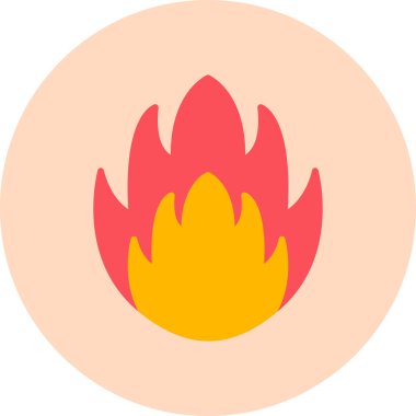 Basit alev logosu, Ateş vektörü illüstrasyonu