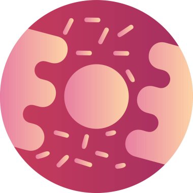 Çörek ikonu. İnce çizgi işareti. vektör illüstrasyonu