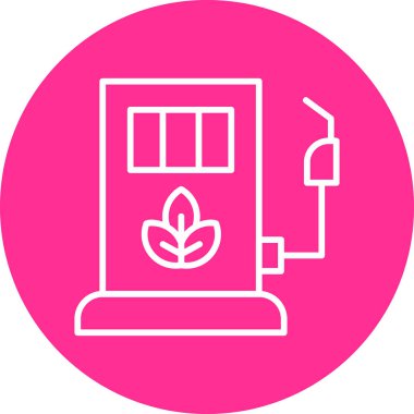 Benzin istasyonu. Web simgesi basit illüstrasyon