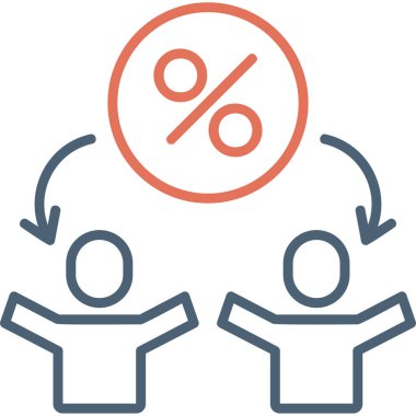 Komisyon modern simge vektör illüstrasyonu