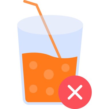 Meyve suyu yok web simgesi basit illüstrasyon işareti