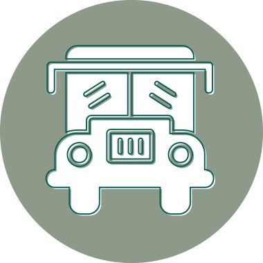 bus simgesi vektör illüstrasyonu