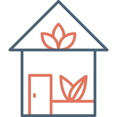 Ev. Web simgesi basit illüstrasyon