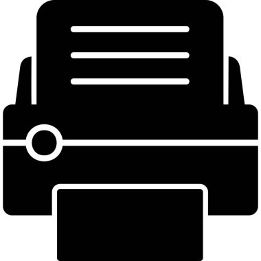 Yazıcı simgesi vektör illüstrasyonu