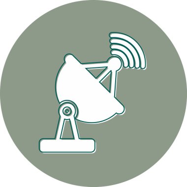 satellite dish, web icon simple illustration
