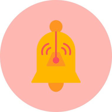 Okul Çanı simgesi vektör illüstrasyon grafik tasarımı