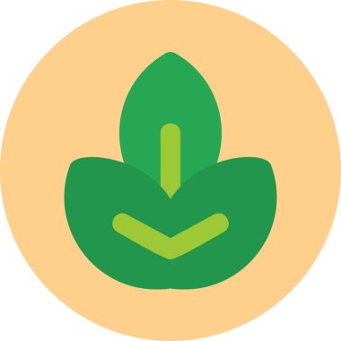 Yaprak. Web simgesi basit illüstrasyon 