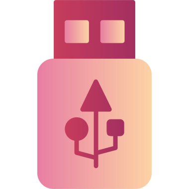 usb flash disk vektör illüstrasyonu