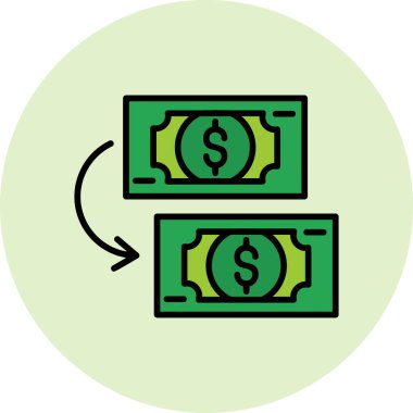 Nakit para, basit web illüstrasyonu  