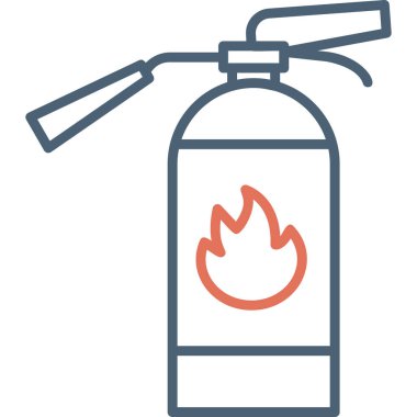 Yangın söndürme ikonu. Web için gaz hidrantı vektör simgelerinin özet çizimi